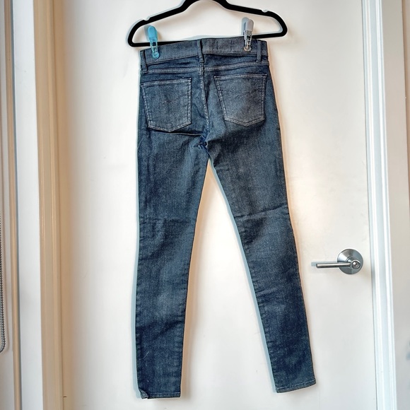 Gap shimmer black gray leggings Jean size 26 2 - Picture 2 of 3